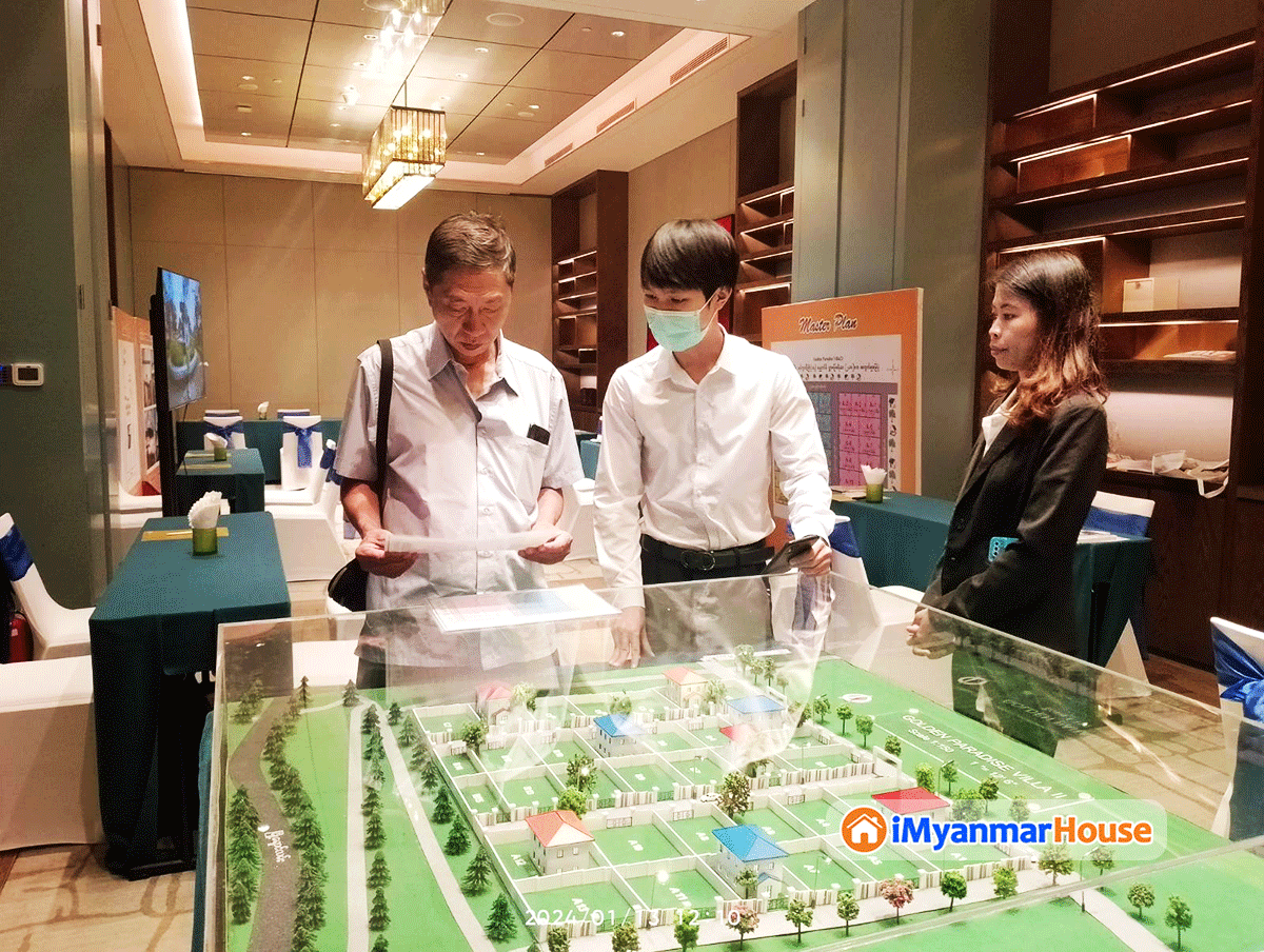 95% ပြီးစီးနေပြီဖြစ်သည့် ပြင်ဦးလွင်မြို့ရှိ Golden Paradise Luxury Villa II မြေကွက်များ ပရိုမိုးရှင်းအရောင်းပြပွဲကျင်းပပြုလုပ်ခဲ့